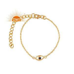 Plata de Ley 925, lapislázuli Natural, piedra preciosa, diseño EvilEye, pulsera, fabricante de joyería para mujer, regalo para ella - Product Image 1