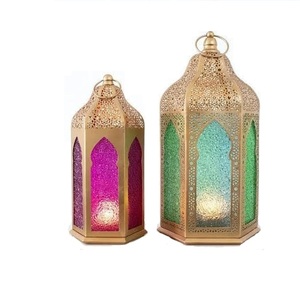 โคมไฟเทียนตกแต่งบ้านสไตล์คลาสสิกสำหรับงานแต่งงานงานเลี้ยงเทียนโคมไฟโลหะมีสไตล์ - Product Image 2