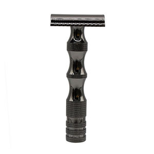 Maquinilla de afeitar de Metal para hombre, de doble filo maquinilla de afeitar, color negro, de bajo peso, y el cuidado de la piel para la barba, OEM - Product Image 1