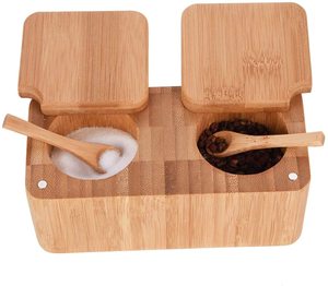 Salt Pepper Spice Box Cellars Pinch <b>Pot</b> with Magnetic Lid-2 <b>Pot</b> <b>for</b> <b>Herbs</b> and Spices + 2pcs Mini Salt Spoon - Product Image 2