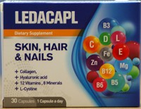 LEDA CAPL 30 Capsules de collagène végétal, complément beauté pour adultes, certifié GMP, soutien immunitaire, non destiné aux femmes enceintes
