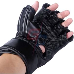 Gants de kickboxing en cuir professionnel MMA | Gants d'entraînement croisé pour le sport à usage décontracté respirant - Product Image 5