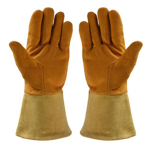 ถุงมือทำงานหนังสำหรับช่างเครื่องหนังใช้ได้ทั้งชายและหญิงถุงมือนิรภัยงานเชื่อมกันลื่นออกแบบโลโก้ได้ตามต้องการ - Product Image 2