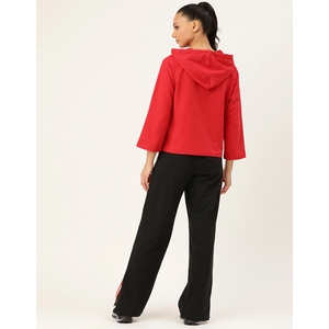 Ensemble de survêtements pour femmes en polaire avec logo personnalisé ensembles de survêtements de sport en rose avec manches complètes à vendre survêtements d'hiver en rose - Product Image 5