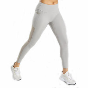 Venta al por mayor de mallas de entrenamiento de cintura alta sin costuras bolsillo personalizado malla de compresión para deporte gimnasio Yoga transpirable de punto casual - Product Image 1