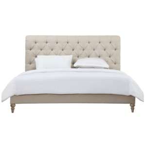 Cama Moderna de Madera de Teca Sólida con Cabecera Iluminada Convertible, Cómoda y Duradera, Muebles para Dormitorio - Product Image 1