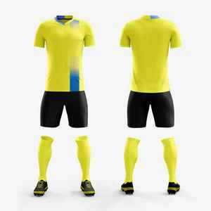Conjunto de Camiseta y Pantalones Cortos de Fútbol Transpirable de Buena Calidad, Uniforme de Fútbol Personalizado, Uniforme de Fútbol de Poliéster para Club, Conjunto de Práctica de Fútbol - Product Image 3