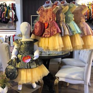 Vestido de Princesa Hao para Niña, Formal, de Satén, Hasta la Rodilla, con Encaje Floral, para Fiesta de Cumpleaños o Boda - Product Image 2