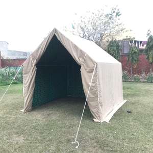 Tienda de campaña de lona blanca caqui verde oliva al por mayor carpas exploradoras individuales marco aislado de invierno para senderismo familiar hechas de algodón - Product Image 5