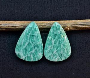 Amazonita-cabujones de amazonita de alta calidad, joyería personalizable, tamaño combinado - Product Image 1