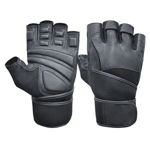 Guantes de gimnasio para entrenamiento, guantes de levantamiento de pesas de cuero genuino para atletismo, hechos a medida, gran oferta - Product Image 2