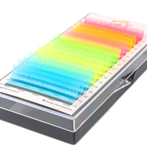Bandejas de Pestañas de Neón con Luz UV, Pelo Sintético Fluorescente, Curvatura BC, Profesional, Fácil de Abanicar, Suministros LED para Pestañas con Brillo - Product Image 3