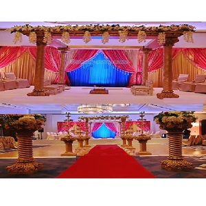 Hindu Wedding FRP Spiral Mandap Decor Basic Designer FRP Wedding Mandap Decoration Indian Wedding Fiber Mandap Decor Ideas - Product Image 1