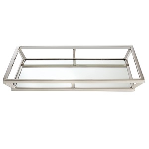 <b>Rectangle</b> Shape <b>Mirror</b> Serving Tray Premium Quality Handmade Designer Platter Classic Stylish Fancy New <b>Mirror</b> Serving Tray - Product Image 3