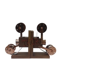 ทองแดงสีน้ําตาลไม้โปรเจคเตอร์ NAUTICAL Bookends สํานักงานและโรงเรียนรายการของขวัญไม่ลื่นไถลกันลื่นหนัก Bookends ของขวัญตกแต่งบ้าน - Product Image 2