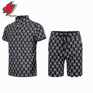 Vêtements de sport d'été personnalisables pour hommes Nouveau design Survêtement écologique avec logo Ensemble short de maternité grande taille - Product Image 3