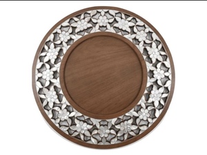 Bandeja decorativa de madera Natural, bandeja con incrustaciones de fregona, estilo árabe, hogar, Hotel, restaurante, utensilios de cocina, venta al por mayor al mejor precio - Product Image 5