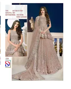 Pesante esclusivo Designer indiano colorato ricamato lavoro manuale Lehenga Choli con camicetta tradizionale abbigliamento personalizzato all'ingrosso