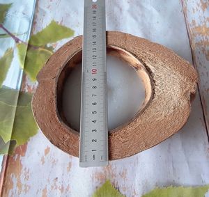 UNIQUE <b>COCONUT</b> <b>CANDLE</b>/ HALF - LEFT <b>COCONUT</b> <b>CANDLE</b> BASE FROM VIETNAM - Product Image 4