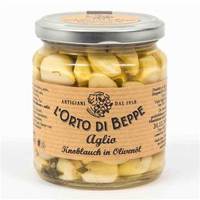 L'Orto Di Beppe Triveri Ail Cuit en Conserve 280 Gr, Préservé dans l'Huile, Sans Conservateurs, Sous Vide, Saveur Salée, Durée de Conservation de 2 Ans