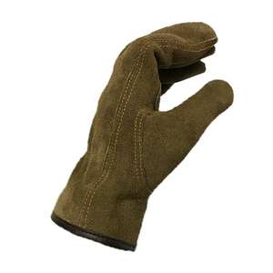 Gants de soudage pour hommes en cuir véritable fendu en cuir de vachette couleurs personnalisées gant en cuir véritable PU unisexe - Product Image 1