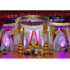 Set Mandap Pernikahan India Dekoratif Mandap Kristal Pernikahan India UK untuk Produsen Set Mandap Pernikahan Obral