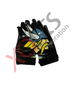 Design de cheval respirant Récepteur de football américain Gants collants Léger Vêtements de football grande taille avec un style unique - Product Image 4