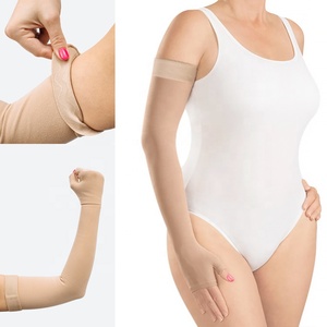 Manchon <span class=keywords><strong>de</strong></span> <span class=keywords><strong>compression</strong></span> pour <span class=keywords><strong>bras</strong></span> entier avec bande en silicone 20-30 mmHg pour lymphœdème - Product Image 5