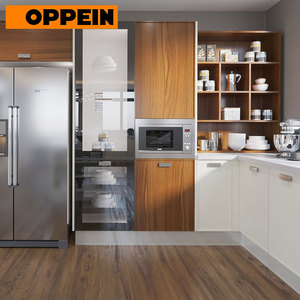 Armoires de cuisine design de style européen, grandes et modulaires, couleur <span class=keywords><strong>blanc</strong></span> crème, avec îlot, évier et robinet - Product Image 3