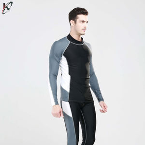 Men's Quick Dry Long Sleeve Rash Guard <b>Swim</b> <b>Shirt</b> with UV Protection - Product Image 3