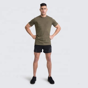 Camiseta Deportiva Personalizada de Manga Corta con Cuello Redondo, de Secado Rápido, de Algodón y Felpa, Ajuste Regular, para Correr, Hacer Ejercicio, Gimnasio, Deporte, para Hombre - Product Image 3