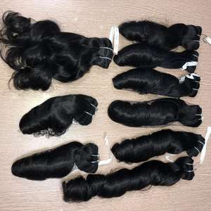 Fumi-mechones de cabello humano ondulado, doble máquina vietnamita de alta calidad, trama de cabello humano, precio al por mayor - Product Image 1