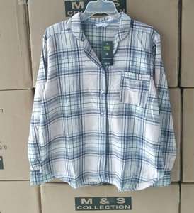 Chemises décontractées en coton à manches longues pour femmes et jeunes filles, chemises habillées boutonnées de marque originale, lot de stock du Bangladesh - Product Image 2