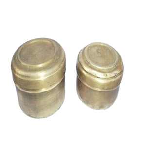 Ensemble de 2 boîtes à chapati de tailles différentes, de qualité supérieure, forme ronde, boîte à roti artisanale en laiton couleur or, boîte de rangement pour chapati - Product Image 1