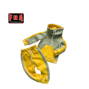 Nuevas llegadas niños negro algodón polar chándal niños francés Terry chándal hecho por FHA - Product Image 5