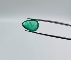 ลูกแพร์ zambian Pear 3.87กะรัตหินมรกตธรรมชาติสำหรับเครื่องประดับ - Product Image 3