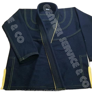 2021 negro BJJ Jiu Jitsu Gi/Kimono Gi precio de fábrica al por mayor ropa de artes marciales de algodón personalizable para Karate y MMA - Product Image 1