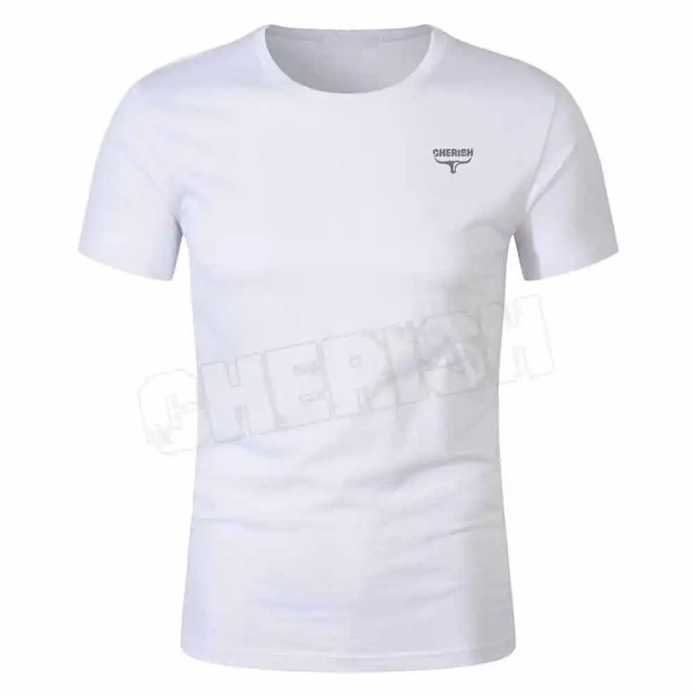 Camiseta de cuello redondo transpirable para hombre, de alta calidad, talla Ove