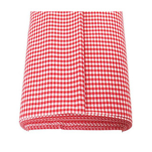 Gingham tecido vermelho