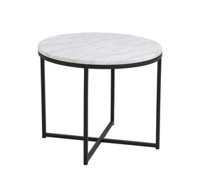 Modern Round Coffee <b>Table</b> With <b>Marble</b> Top and Iron Frame for Home Living Room Decorative Furniture Side <b>Table</b> - Product Image 1