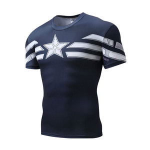 เสื้อรัดรูปเล่นฟิตเนสแขนสั้นของผู้ชายเสื้อเข้ายิมแห้งเร็วสำหรับผู้ใหญ่ OEM - Product Image 4