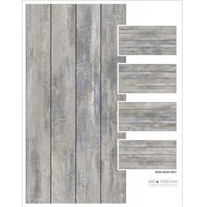 Carrelage moderne en céramique émaillée aspect bois 600x1200mm finition brillante style classique pour salle de bain utilisation extérieure 5mm d'épaisseur - Product Image 4