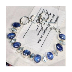 New Fashionable 925 Sterling Silver <b>Gemstone</b> <b>Bracelets</b> Wholesale - Product Image 1