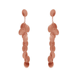 Texture Boucles d'oreilles en or rose Boucles d'oreilles rares en argent sterling 925 Bijoux Boucles d'oreilles à la mode pour les fiançailles de mariage pour les femmes. - Product Image 4