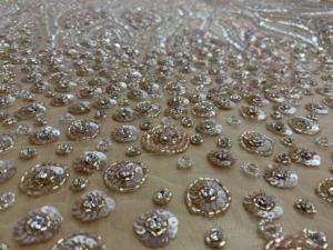 Nouvelle robe de mariée blanche faite à la main perles dentelle cristal paillettes Tle tissu avec luxe broderie Patch fabricant - Product Image 2