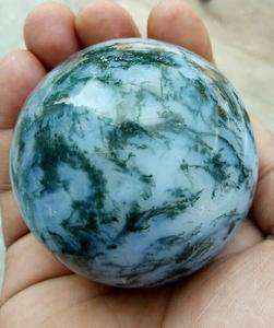 Belle sphère d'agate mousse polie durable, qualité supérieure, faite à la main, décoration Feng Shui pour la maison, vente en gros, 40-55 mm, Gujarat - Product Image 4