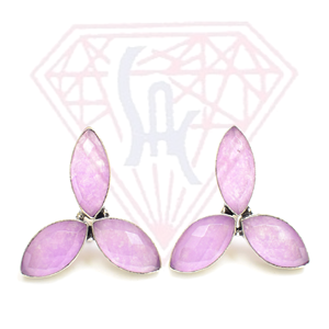 ทำด้วยมือลาเวนเดอร์พลอยอัญมณีรูปทรงมาร์คีสเตอร์เครื่องประดับแฟชั่นในของขวัญเงินสเตอร์ลิงสำหรับเธอกับชุบเงิน - Product Image 1