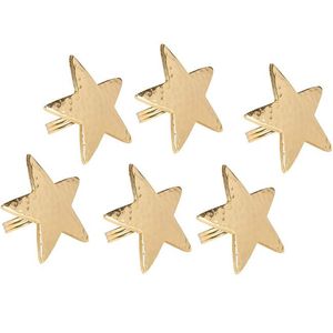 Anneaux de serviette en argent classiques Design Unique accessoires de Table en métal pour mariages hôtels fêtes décor de noël caractéristique stockée - Product Image 5