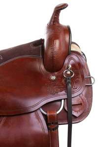 Ensemble de selle anglaise en cuir véritable de qualité supérieure pour Barrel Racing Western Horse Tack Plusieurs tailles 14 '-18' Différentes couleurs disponibles - Product Image 5