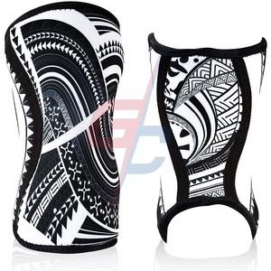 Vente en gros OEM de manchons de compression de genou imprimés sur mesure-Fournit un soutien du genou pour le levage lourd, idéal pour, facile à laver le genou - Product Image 4